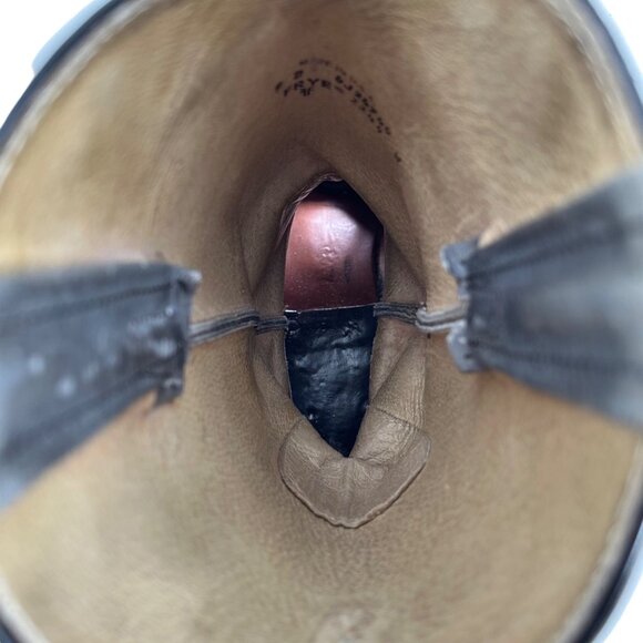 Vintage FRYE Cowboy Boots Men Size 9D Grey Gray Leather Western Rodeo Dress Boot - Picture 13 of 15